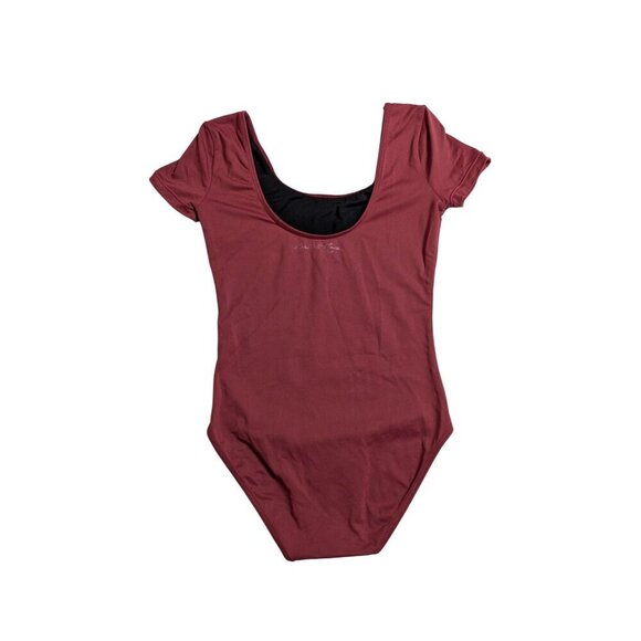 Ballet Rosa Leotard Haline Short Sleeve Ruby Red Dance Recital Girls Size 12A - Picture 2 of 7